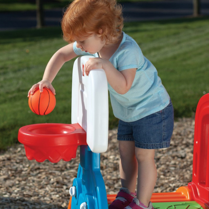 STEP2 Activity Park with Climbing, Slide, Soccer and Basketball