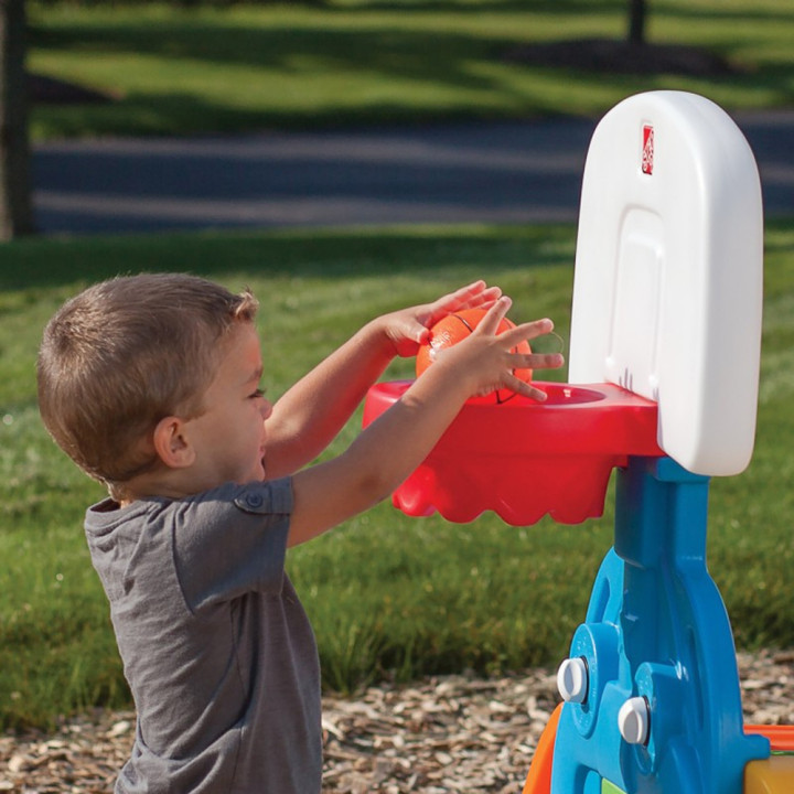STEP2 Activity Park with Climbing, Slide, Soccer and Basketball