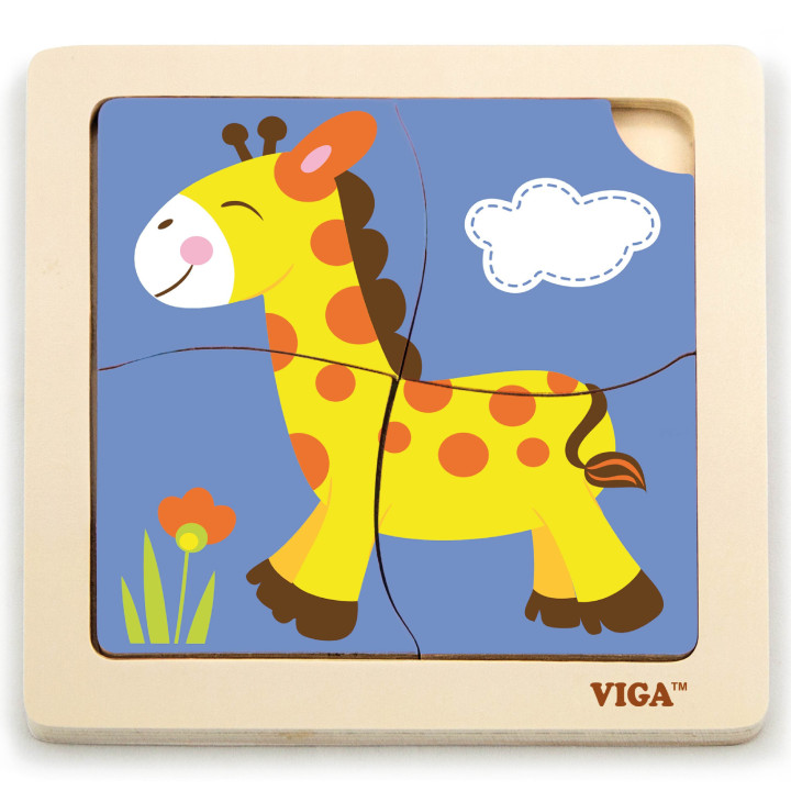 VIGA Handy Wooden Giraffe Puzzle