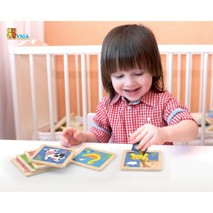 VIGA Handy Wooden Giraffe Puzzle