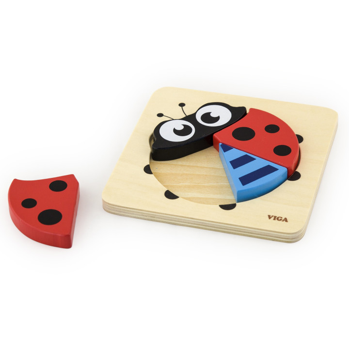 VIGA Baby's First Wooden Puzzle Ladybug