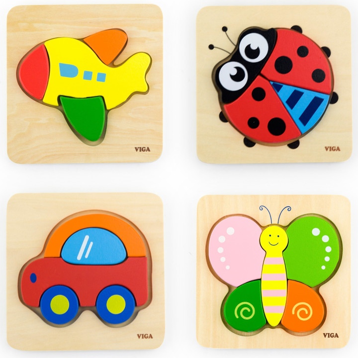 VIGA Baby's First Wooden Puzzle Ladybug