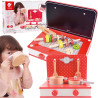 CLASSIC WORLD Wooden Kitchen 2 in 1 Grill + Stove for Children 22 pcs.