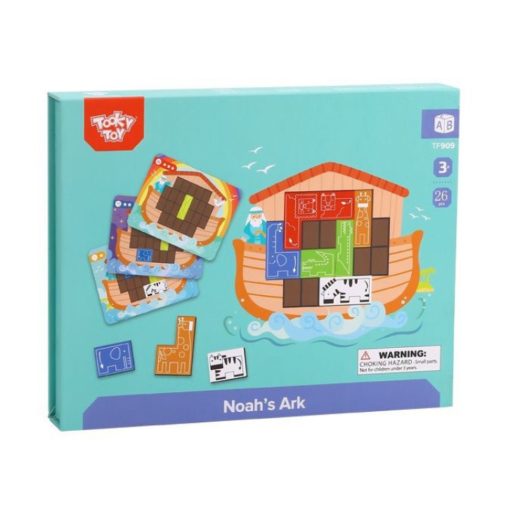 TOOKY TOY Magnetic Montessori Puzzle Logical Puzzle Tetris Noah's Ark 26 pcs.