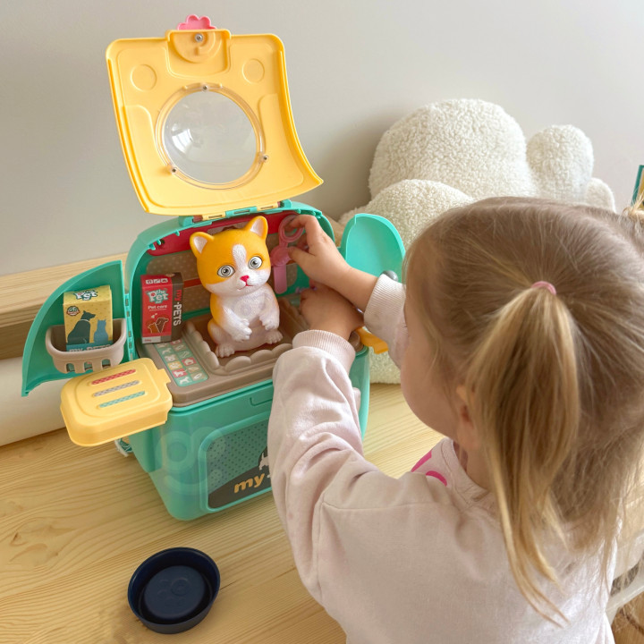 WOOPIE Kotek Przenośny Zestaw Pielęgnacyjny 2w1 w Plecaku Transporter