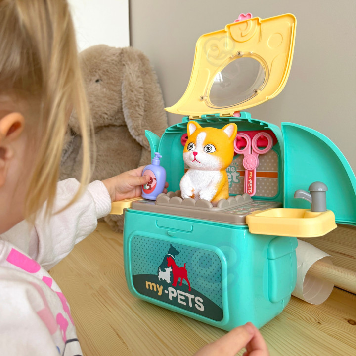 WOOPIE Kotek Przenośny Zestaw Pielęgnacyjny 2w1 w Plecaku Transporter