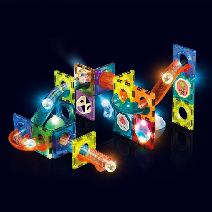 WOOPIE Magnetic Blocks Ball Track Light 49 pcs.