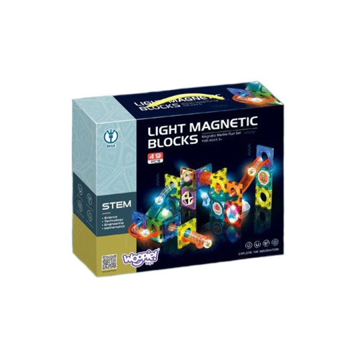 WOOPIE Magnetic Blocks Ball Track Light 49 pcs.