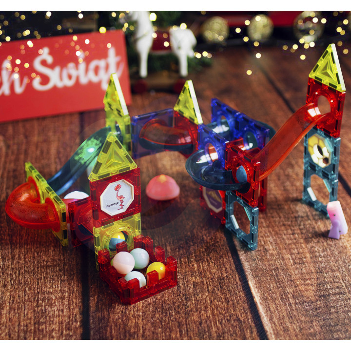 WOOPIE Magnetic Blocks Ball Track Light 75 pcs.
