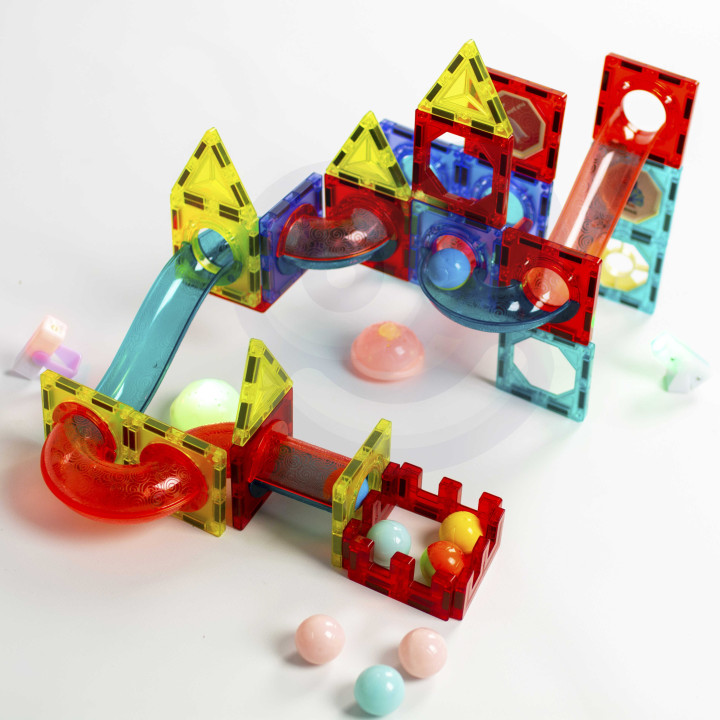 WOOPIE Magnetic Blocks Ball Track Light 75 pcs.