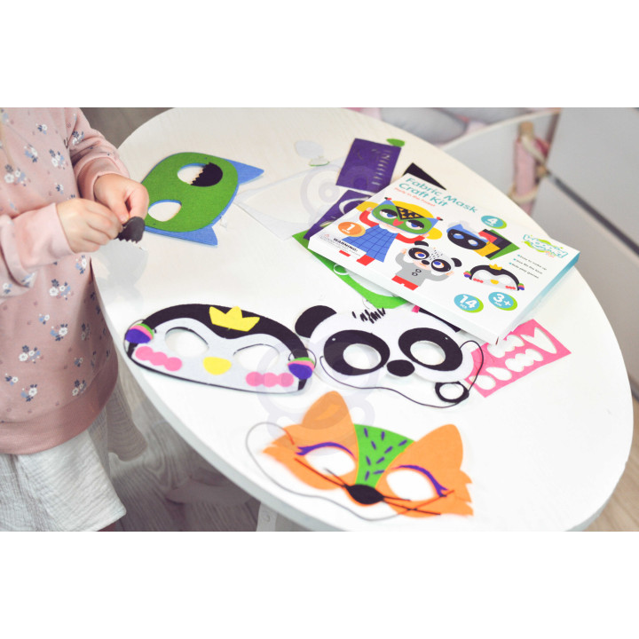 WOOPIE ART&FUN Creative Set of Felt Masks DIY 4 pcs.