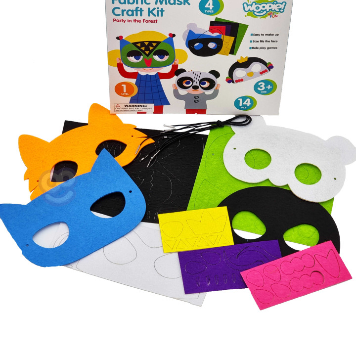 WOOPIE ART&FUN Creative Set of Felt Masks DIY 4 pcs.