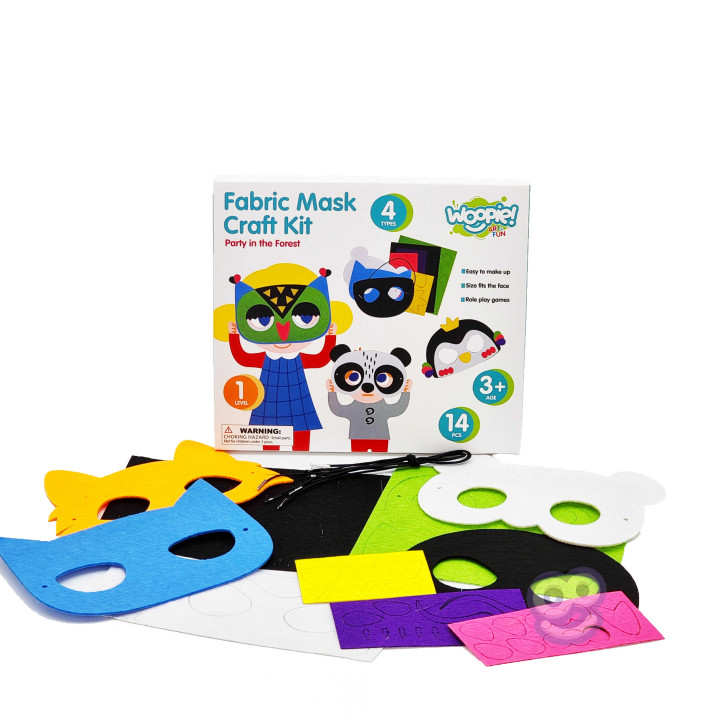 WOOPIE ART&FUN Creative Set of Felt Masks DIY 4 pcs.