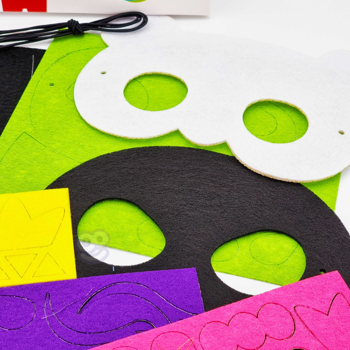 WOOPIE ART&FUN Creative Set of Felt Masks DIY 4 pcs.