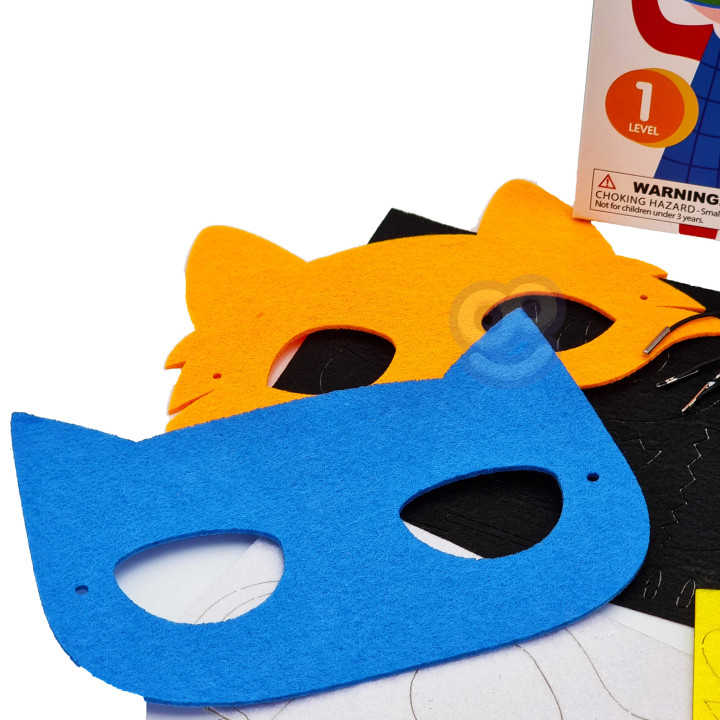 WOOPIE ART&FUN Creative Set of Felt Masks DIY 4 pcs.