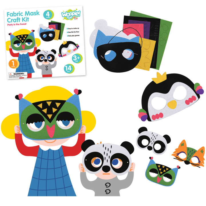 WOOPIE ART&FUN Creative Set of Felt Masks DIY 4 pcs.