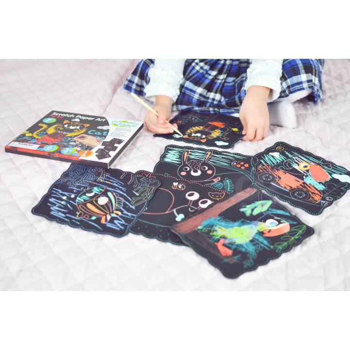 WOOPIE ART&FUN Creative Scratch-Off Set for Children 7 pcs.