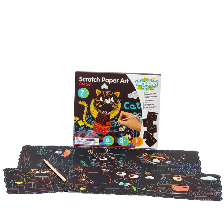 WOOPIE ART&FUN Creative Scratch-Off Set for Children 7 pcs.