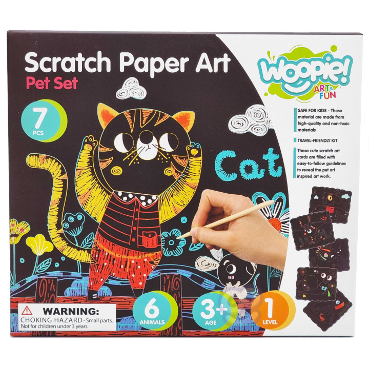 WOOPIE ART&FUN Creative Scratch-Off Set for Children 7 pcs.