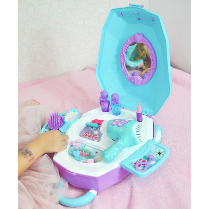 WOOPIE Dressing Table for Girls 2 in 1 Beauty Salon in a Suitcase