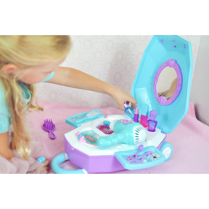 WOOPIE Dressing Table for Girls 2 in 1 Beauty Salon in a Suitcase