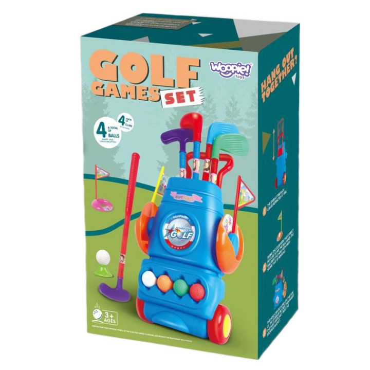 WOOPIE Golf Set + Wheeled Accessory Stand