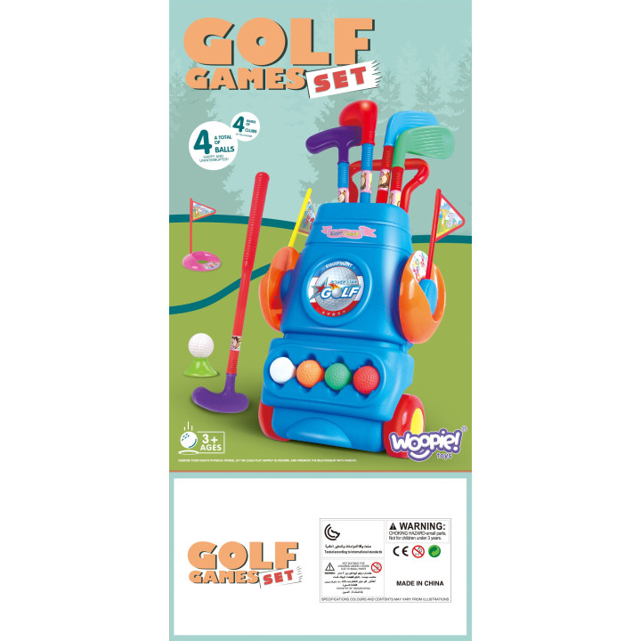 WOOPIE Golf Set + Wheeled Accessory Stand