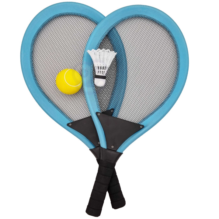 WOOPIE Rakietki do Tenisa Badminton dla Dzieci Zestaw + Piłka Lotka