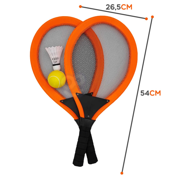 WOOPIE Large Tennis Badminton Rackets for Kids Set + Shuttlecock