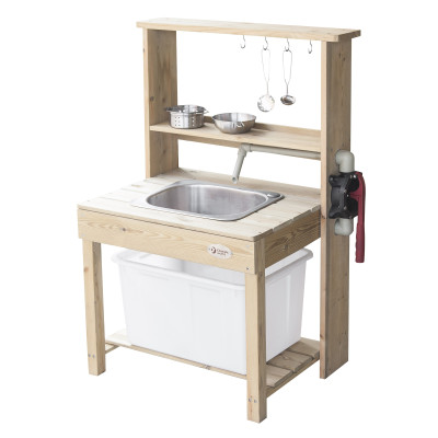 CLASSIC WORLD EDU Wooden Sink Mud Kitchen XXL with Water Circulation