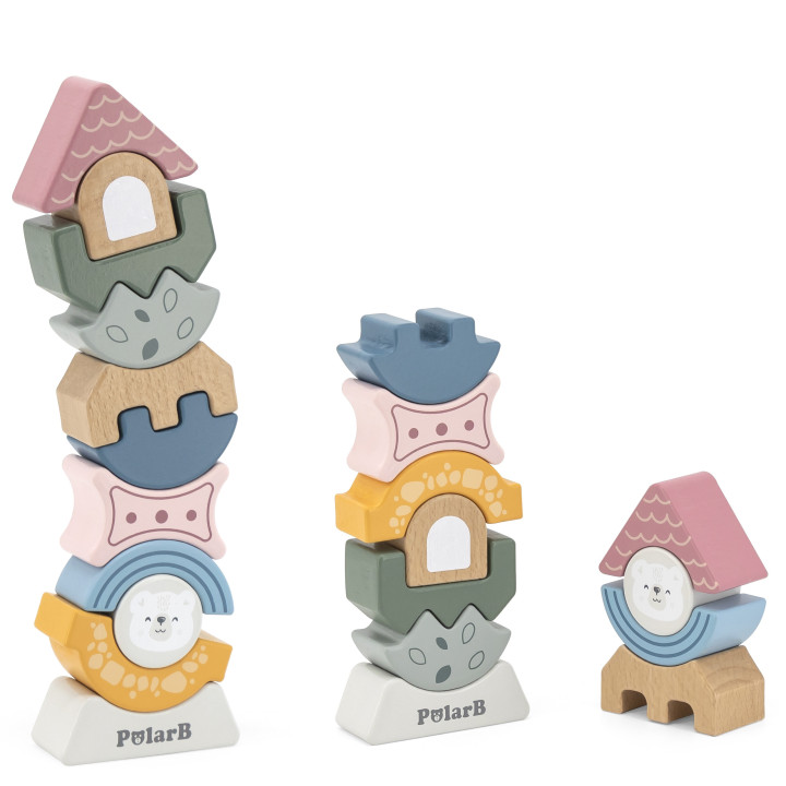 VIGA PolarB Wooden Balancing Tower Puzzle