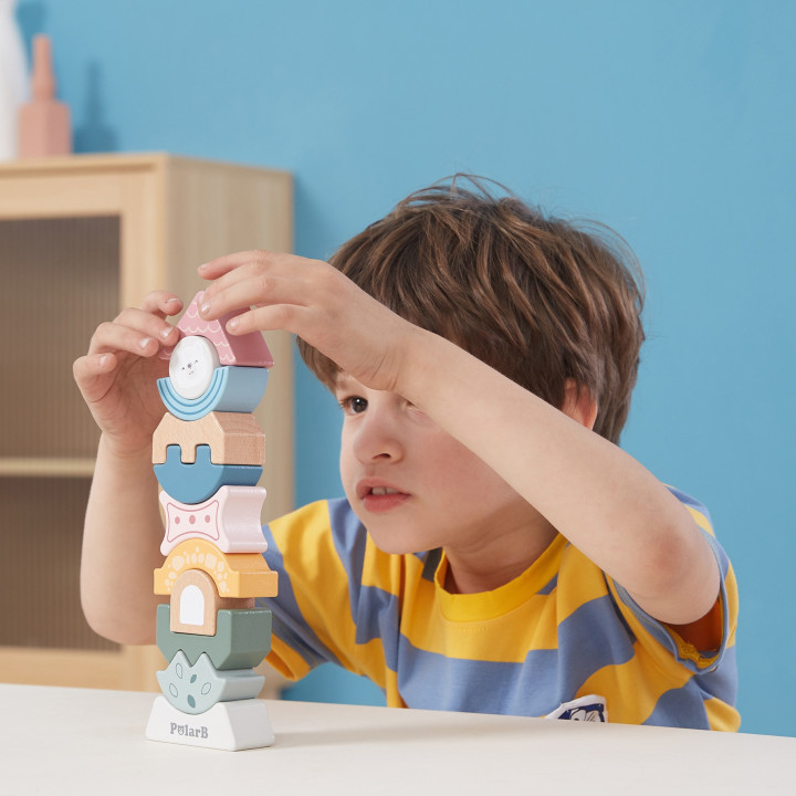 VIGA PolarB Wooden Balancing Tower Puzzle