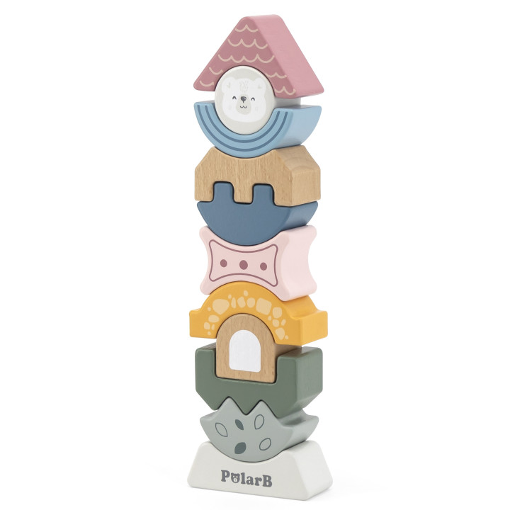 VIGA PolarB Wooden Balancing Tower Puzzle