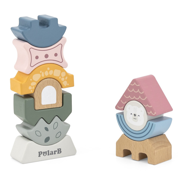 VIGA PolarB Wooden Balancing Tower Puzzle