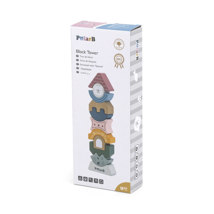 VIGA PolarB Wooden Balancing Tower Puzzle