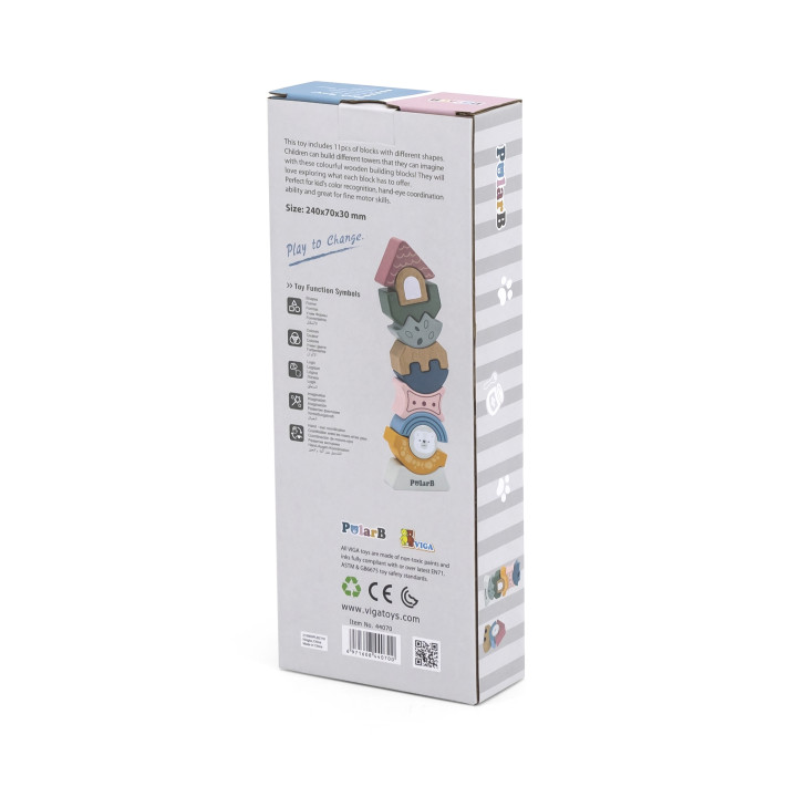VIGA PolarB Wooden Balancing Tower Puzzle