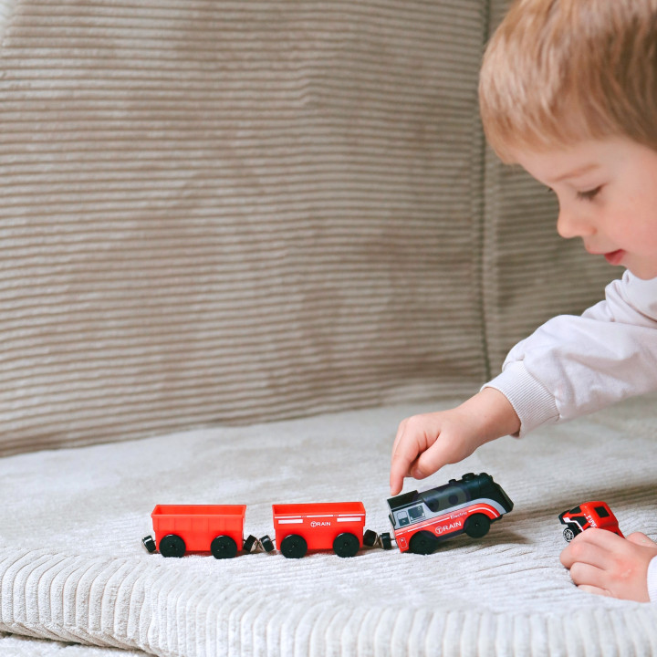 WOOPIE Electric Locomotive Train Magnet Cars