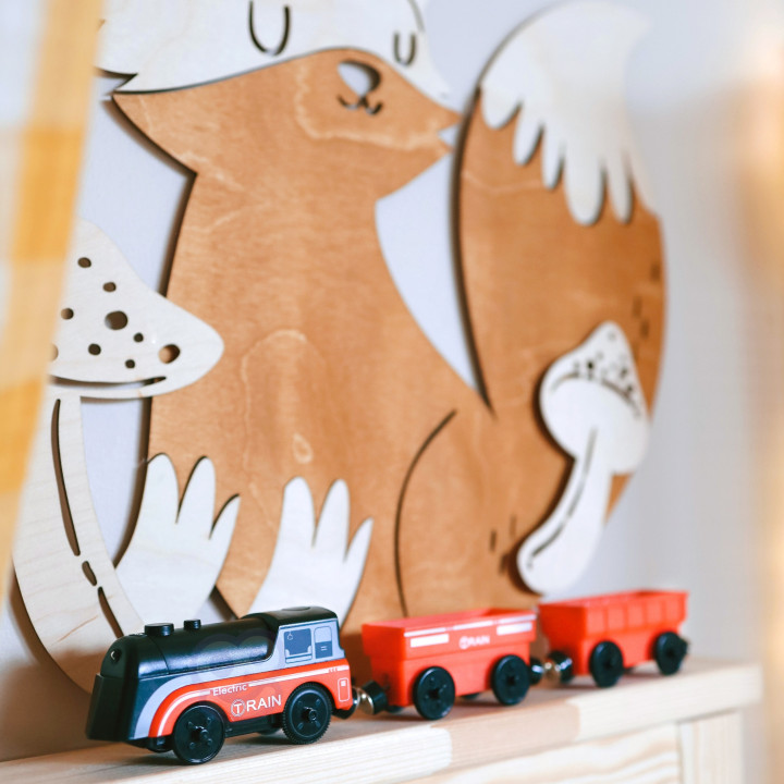 WOOPIE Electric Locomotive Train Magnet Cars