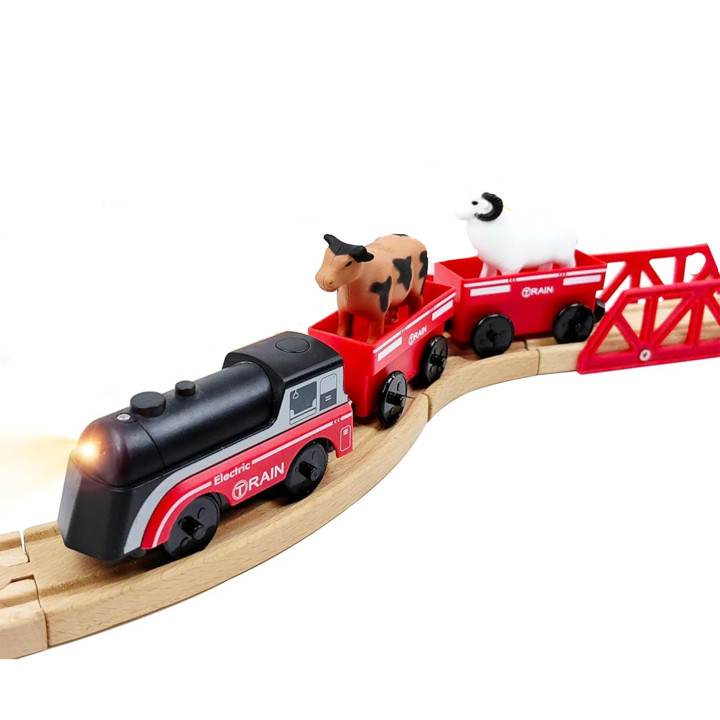 WOOPIE Electric Locomotive Train Magnet Cars