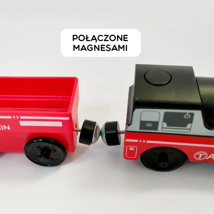 WOOPIE Electric Locomotive Train Magnet Cars