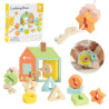 CLASSIC WORLD Wooden Intertwining Threading Blocks Keys and Doors MONTESSORI 11 pcs.