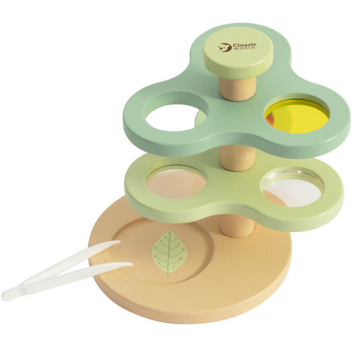 CLASSIC WORLD 2-in-1 Microscope Magnifier for Children Exploring the Natural World