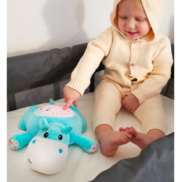 WOOPIE BABY Cuddly Toy 2-in-1 Projector Sleeper Hippo