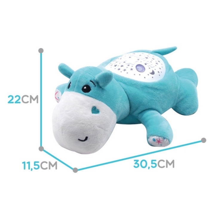 WOOPIE BABY Cuddly Toy 2-in-1 Projector Sleeper Hippo