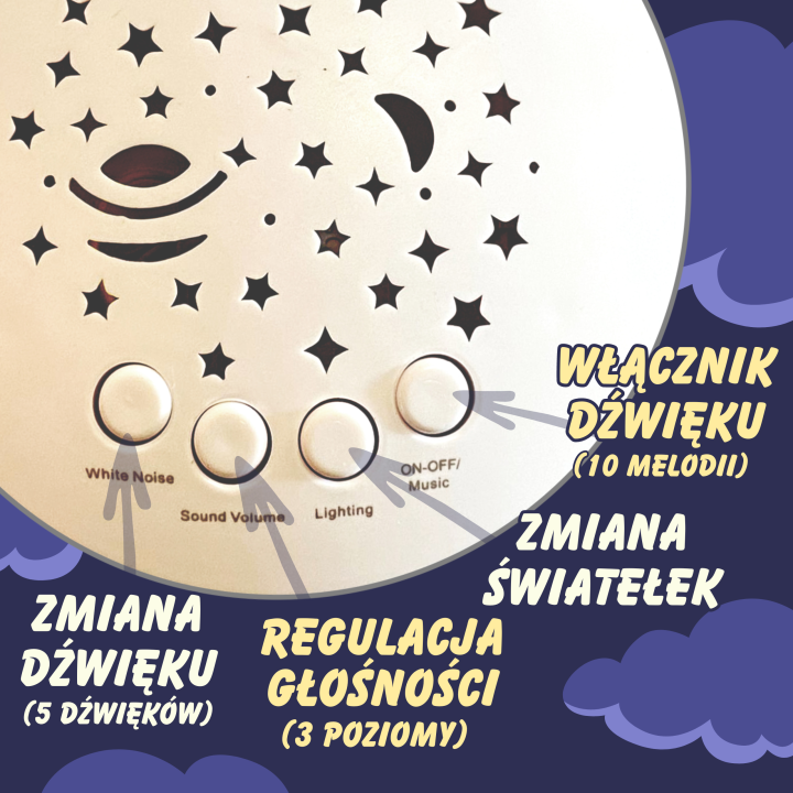 WOOPIE BABY 2-in-1 Owl Projector - 10 Lullabies