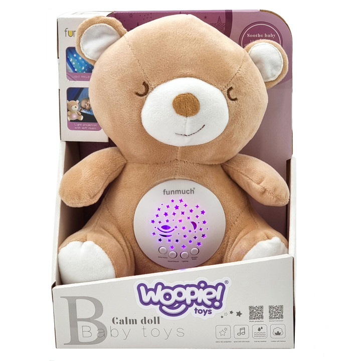 WOOPIE BABY 2-in-1 Teddy Bear Sleeping Toy Projector - 10 Lullabies