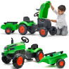 FALK X Tractor Green with Trailer Horn 2-5 Years