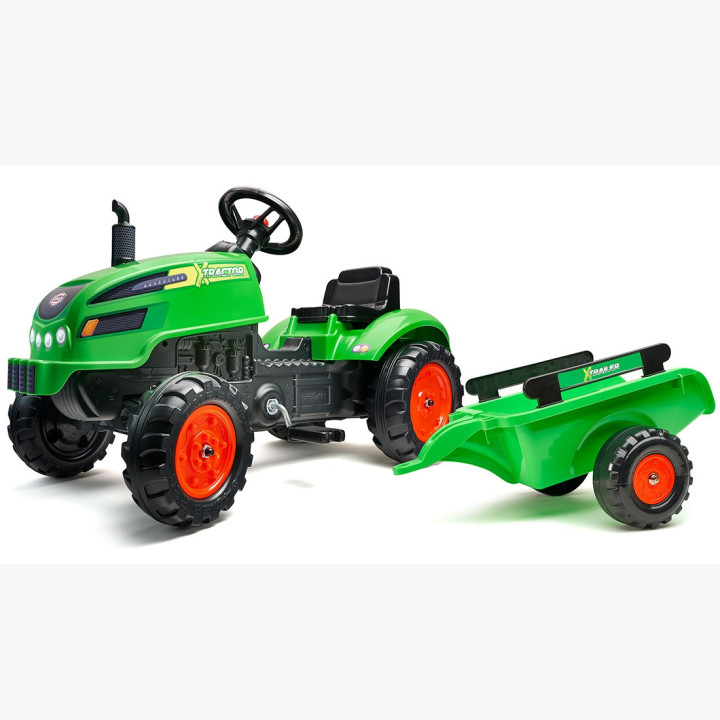 FALK X Tractor Green with Trailer Horn 2-5 Years