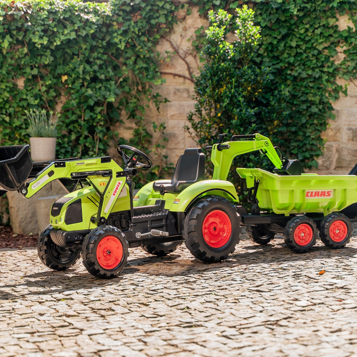 FALK Traktor CLAAS ARION z Przyczepą Maxi i Łyżką