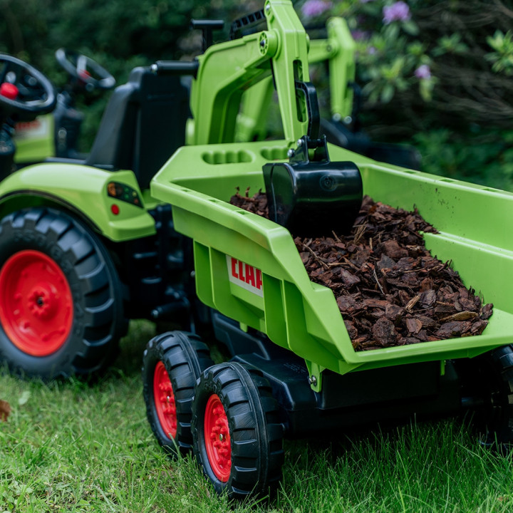 FALK Claas Axos 330 Pedal Tractor with Excavator and Trailer 3-7 years